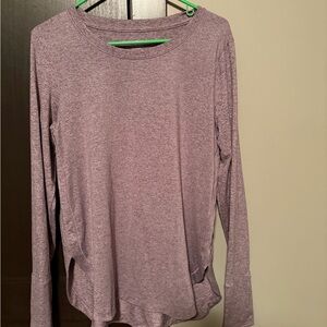 Athleta Heathered Purple Long Sleeve Tee